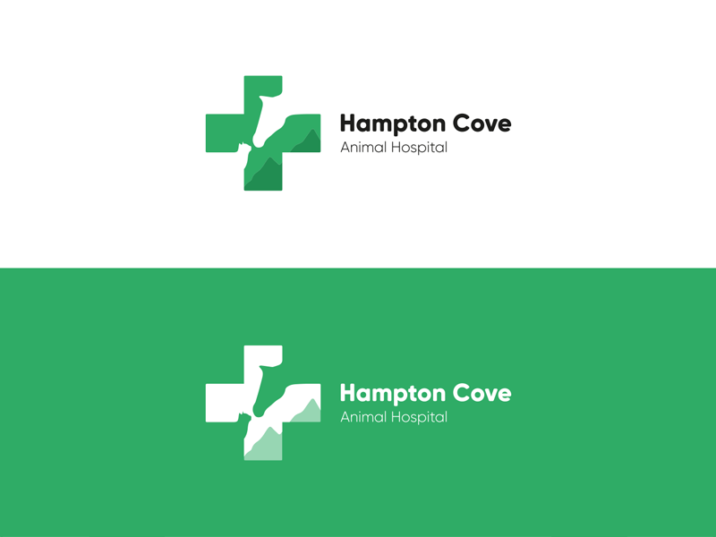 Hampton Cove Animal Hospital Logo typography clean minimal logo logode.png