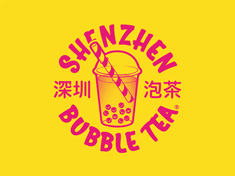 Shenzhen Bubble Tea Logo Identity design handdrawn typography logodesi.png