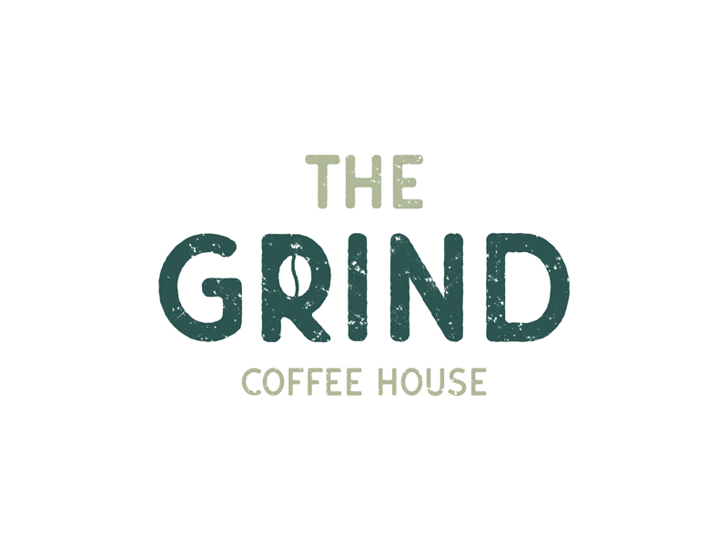 The Grind Coffee House Logo handwritten type grunge logo logodesign.png
