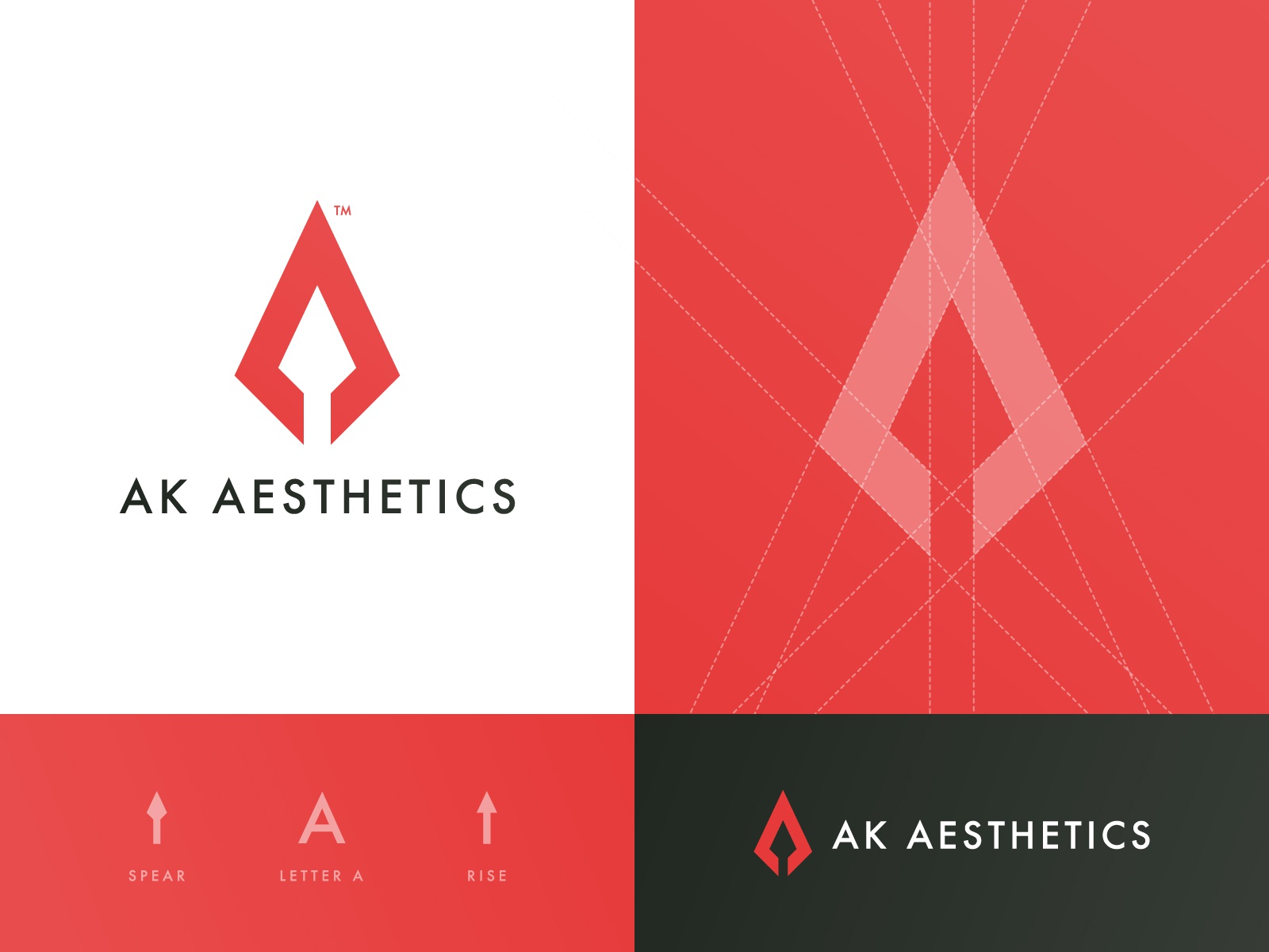 AK Aesthetics - Logo Design spartan logomark typography a letter a day.jpg