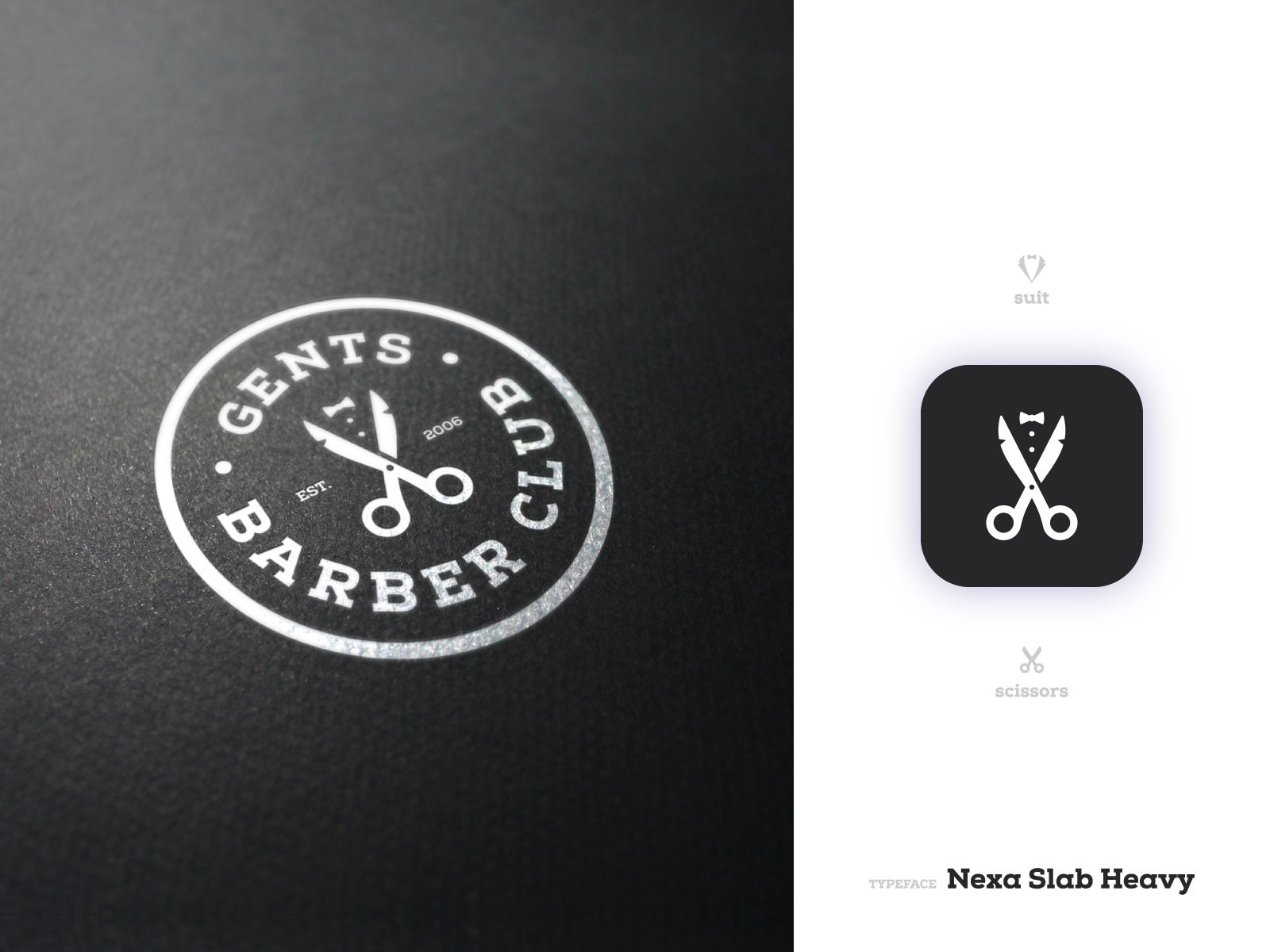 Gents Barber Club  - Brand Identity Design for sale unused buy clever.jpg