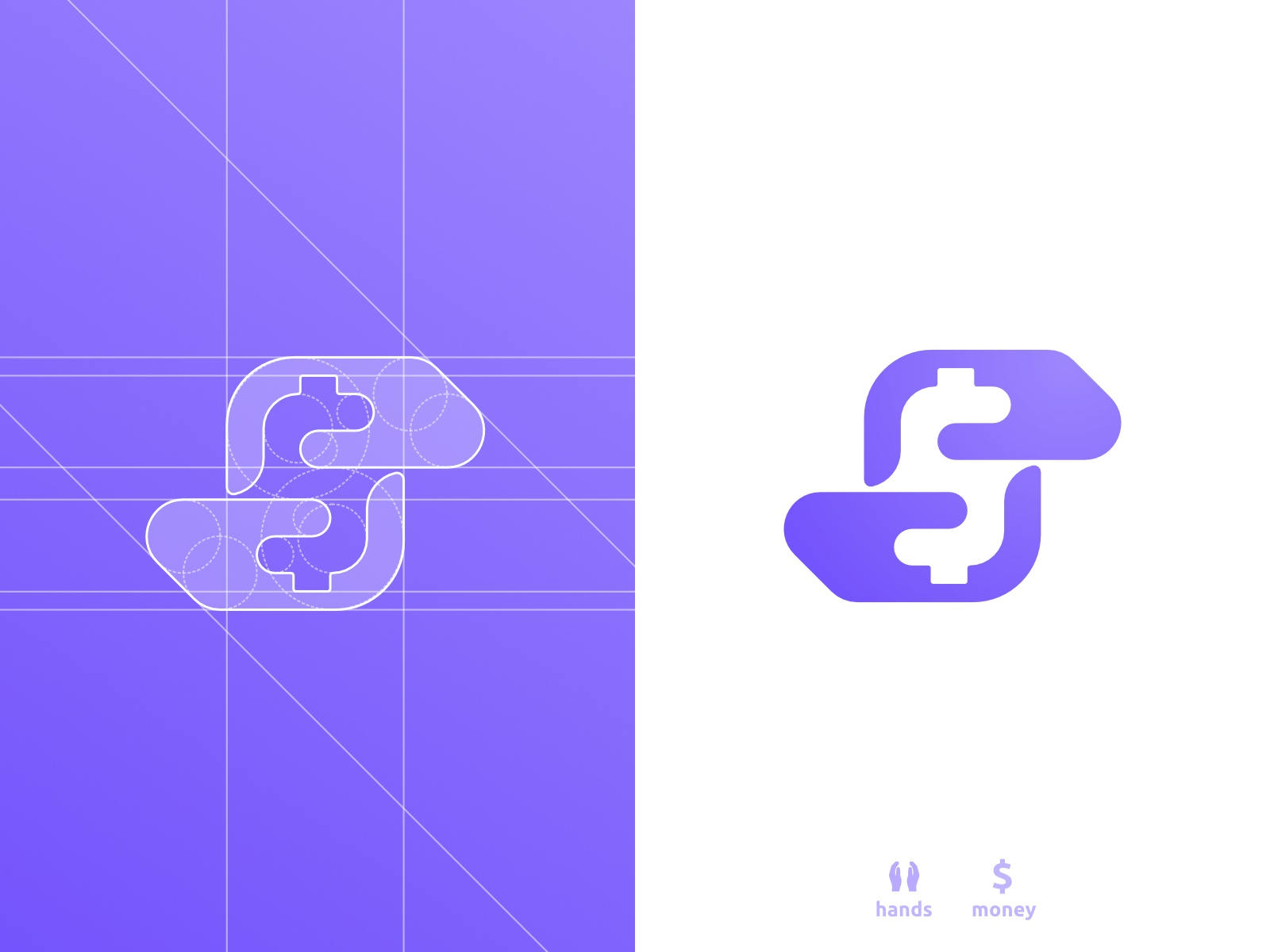 Hands +  dollar symbol, negative space logo design symbol icon s for s.jpg