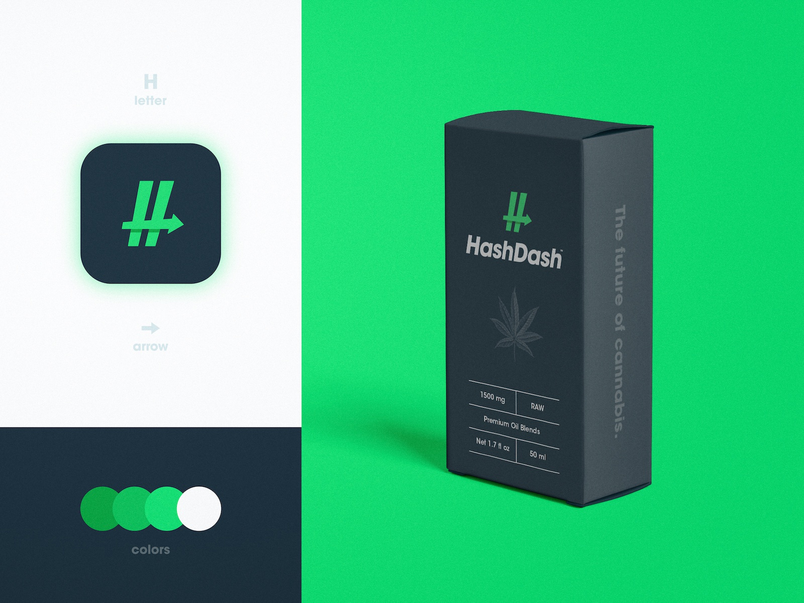 Hashdash - Packaging Design app icon package cbd oil packaging design.jpg