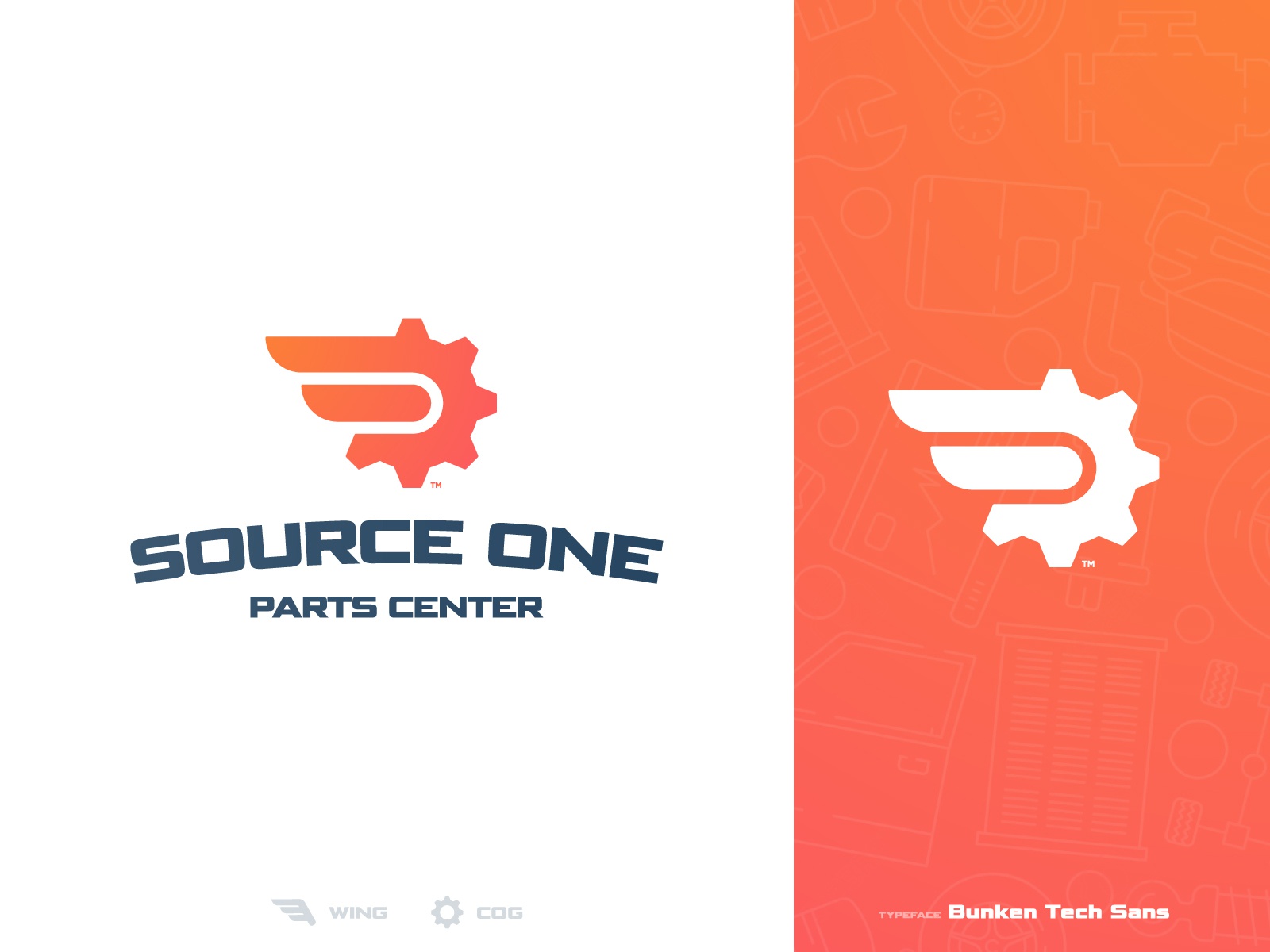 Source One Parts Center - Brand Design machine logo design double mean.jpg