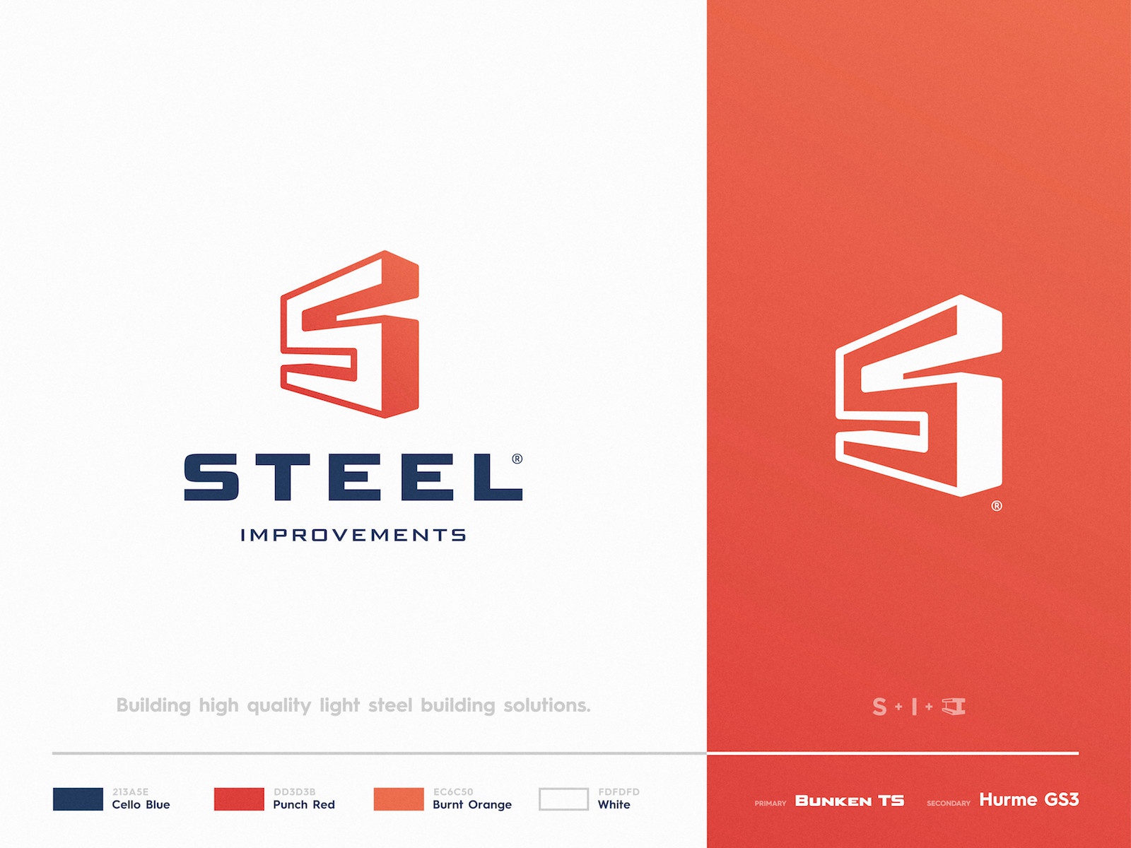 Steel Improvements - Brand Identity cleverlogo logomark identitydesign.jpg