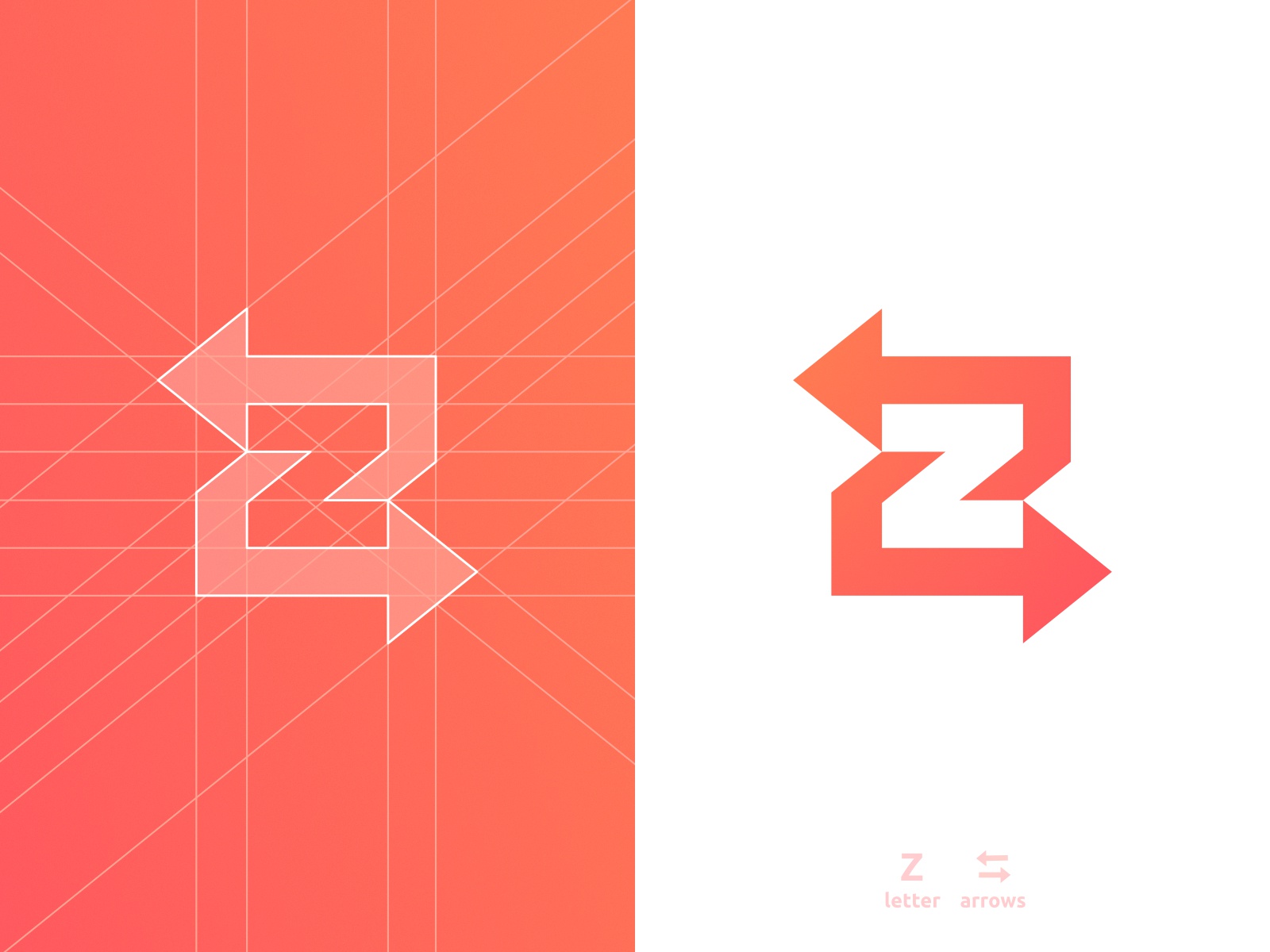 Z Arrows - Logo Design lettermark smart mark p letter negative space l.jpg