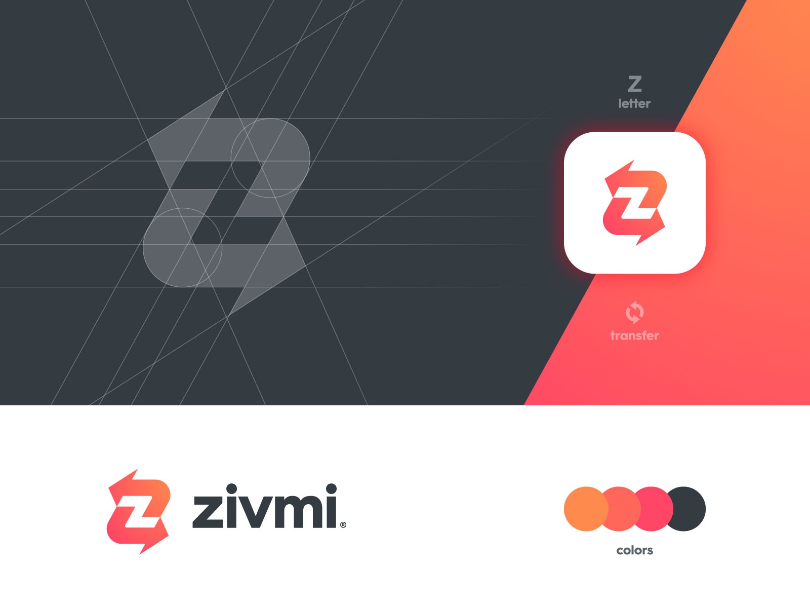 Zivmi - Brand Identity Design logomark speed smart mark payment app ne.jpg