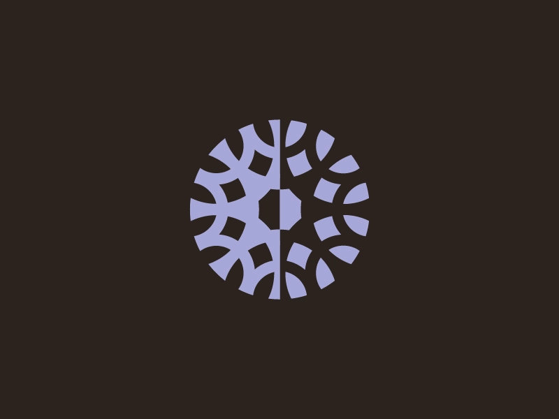 abstract shape vector brand logotype dandelion minimal logo.webp