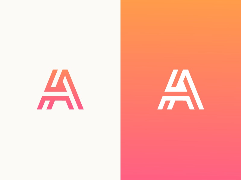 basic grid - A gradient minimal design brand logotype monogram a lette.jpg