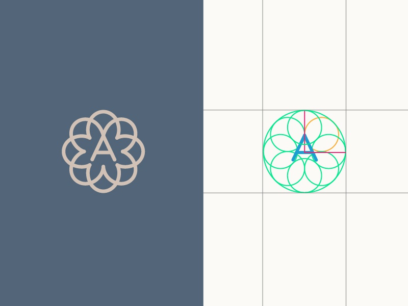 letter A - anemone - construction flower gradient minimal design brand.jpg
