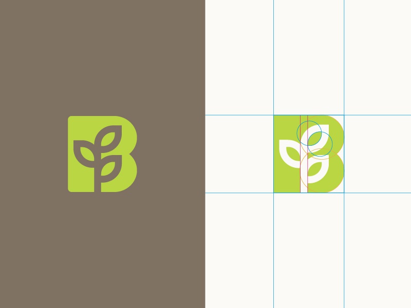 Letter B - Botanic brand logotype icons apps logo letter b monogram.jpg
