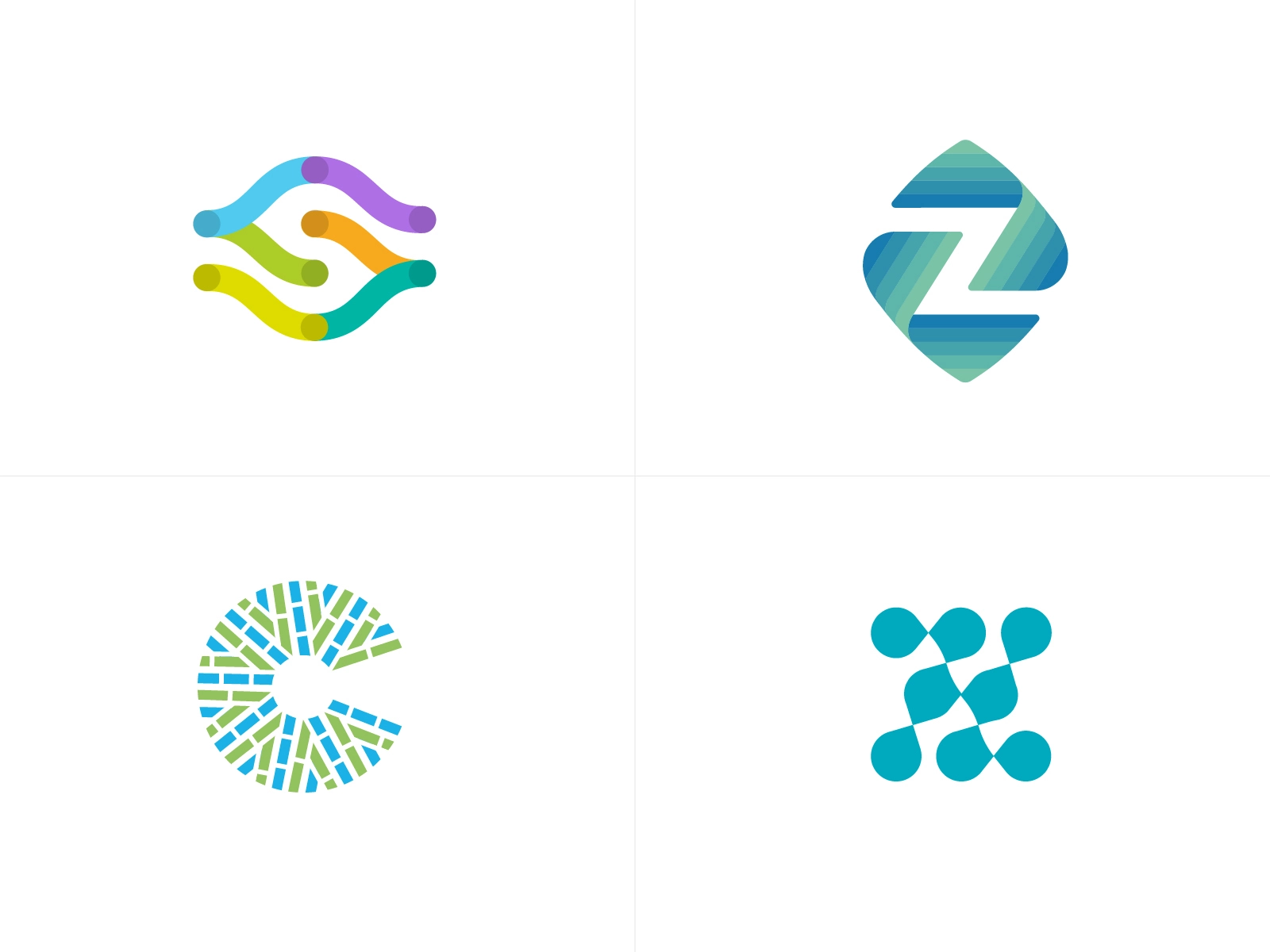 letter medical S Z C Z c z s line fun gradient brand logotype design m.webp