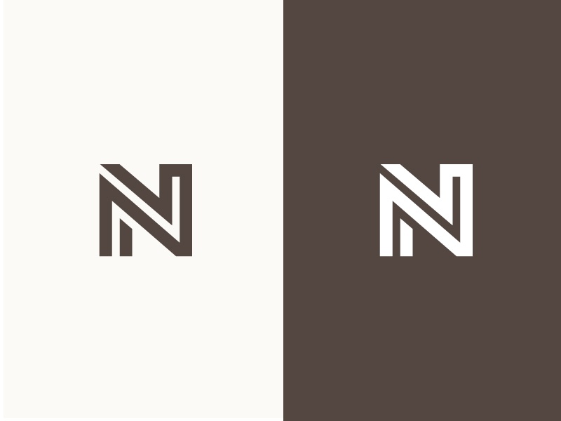 Letter N - minimal gradient minimal design brand logotype monogram n l.jpg