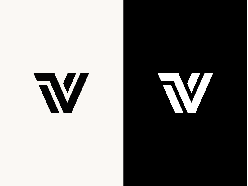 Letter V minimal solide gradient minimal design brand logotype monogra.webp