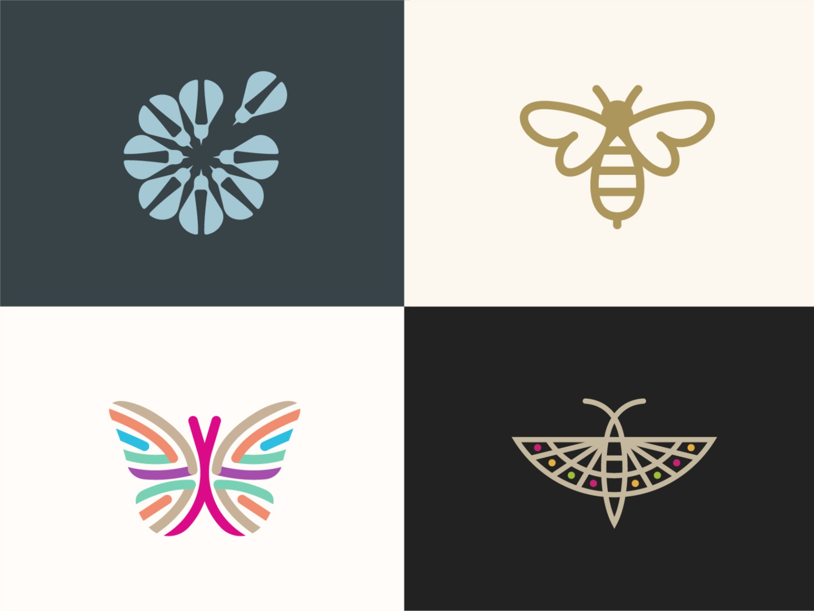 logo bug set A bug bee butterfly minimal logo.jpg