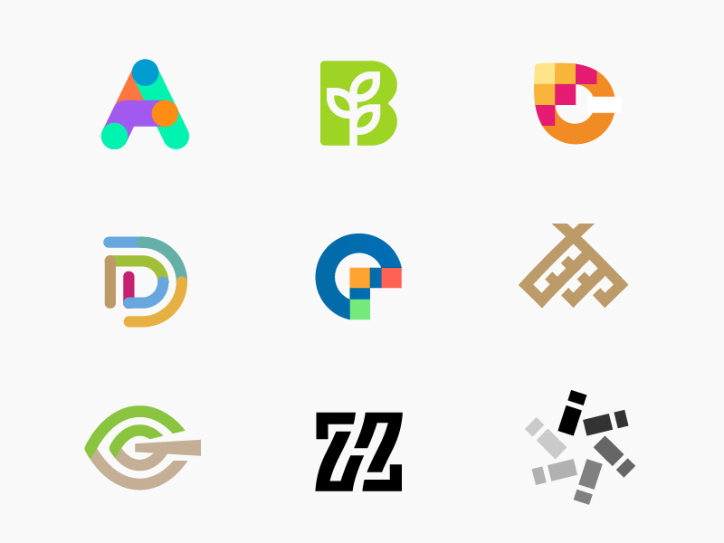 logo letter part A - I minimal brand i monogram h g f e d c b a logo.webp