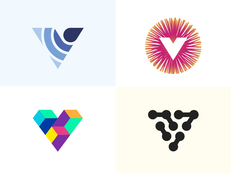 Logo V set 3 v letter minimal logo.webp