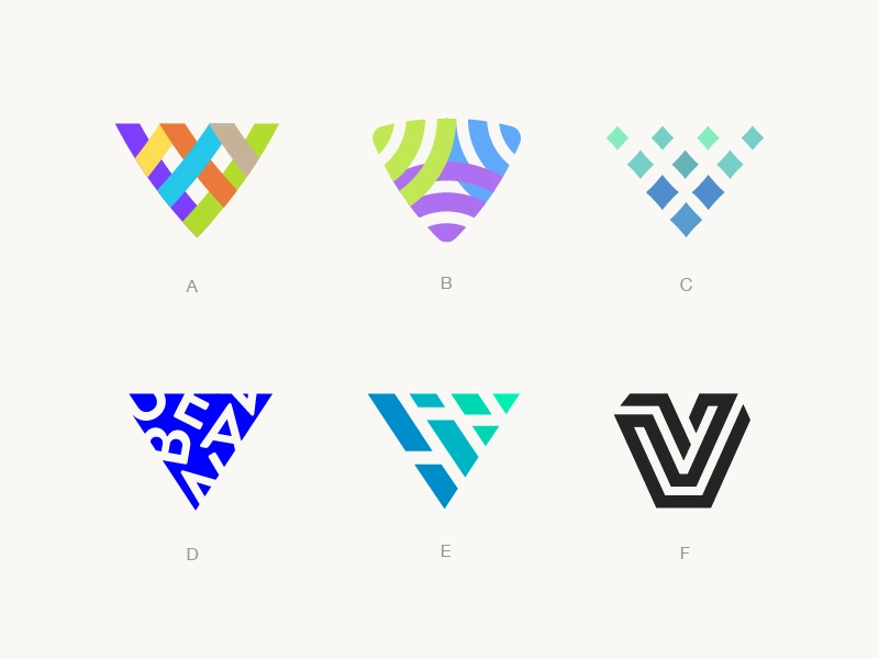 logo V gradient minimal design brand logotype monogram v letter.webp
