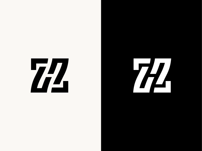logo Z H gradient minimal design brand logotype monogram h z letter.webp
