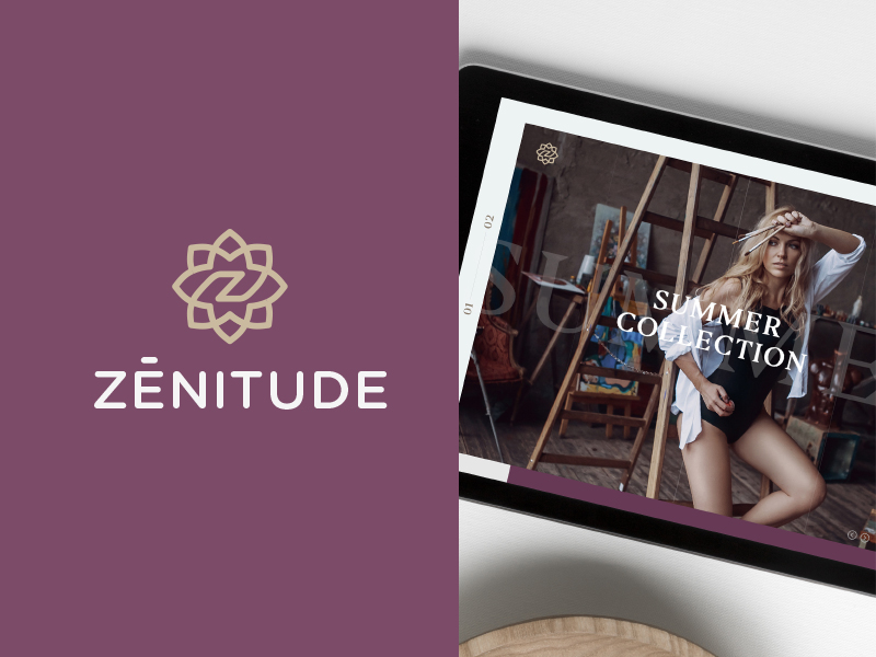 Logo Zenitude for fun z round girl minimal cosmetic logo.webp