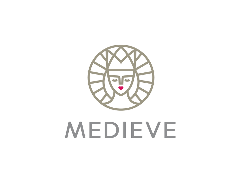 Medieve - face Queen vector logotype elegant woman face minimal logo.webp