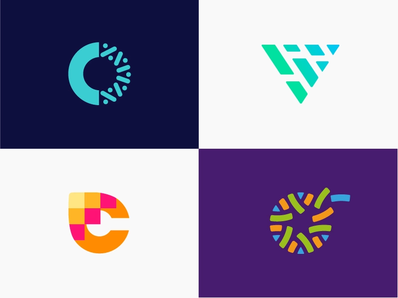 My TOP 4 abstract fun gradient brand logotype design monogram letter m.webp