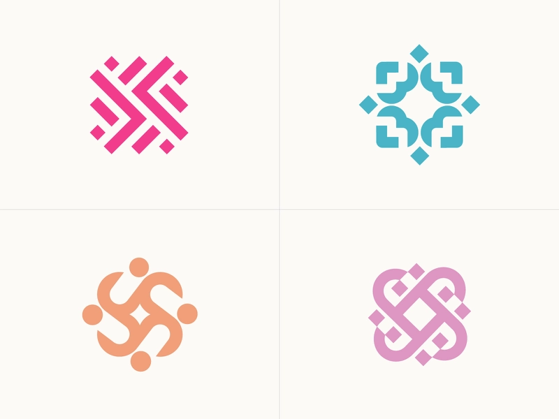 Ornament Exploration 02 monogram ornament flower letter minimal logo.webp