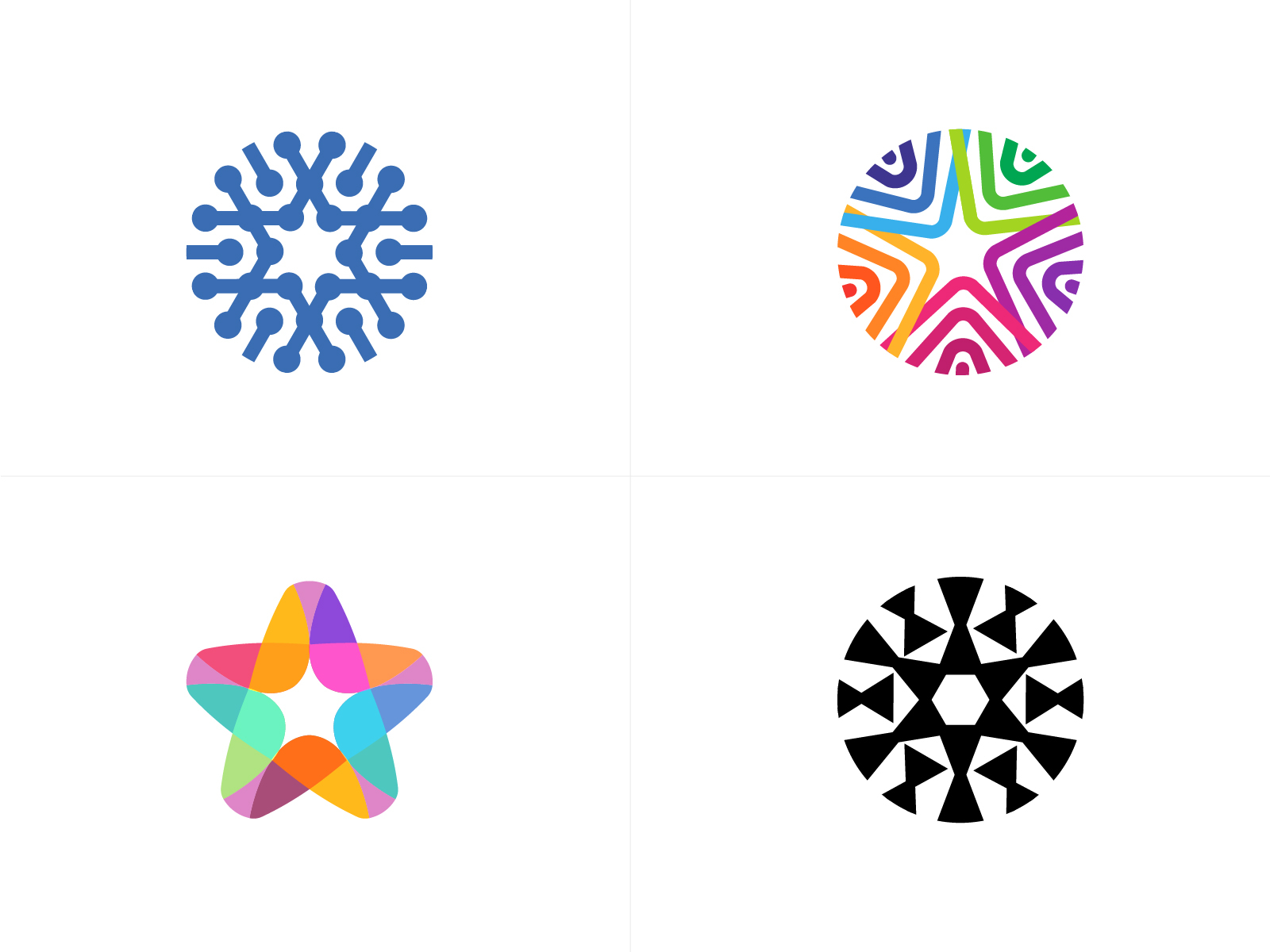 star exploration star line fun gradient brand logotype design monogram.webp