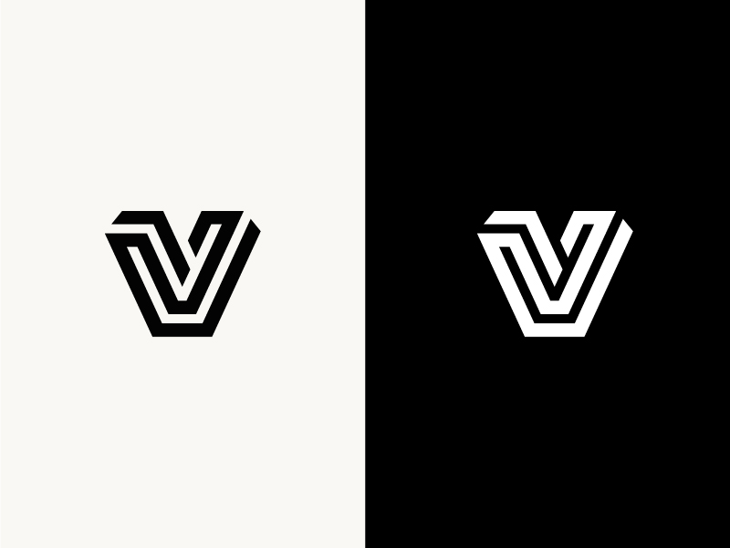 V exploration - solid gradient minimal design brand logotype monogram.webp