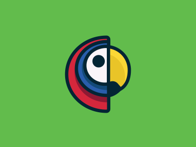 App Club Colombia outline symbol mark mascot character bird colombia p.png