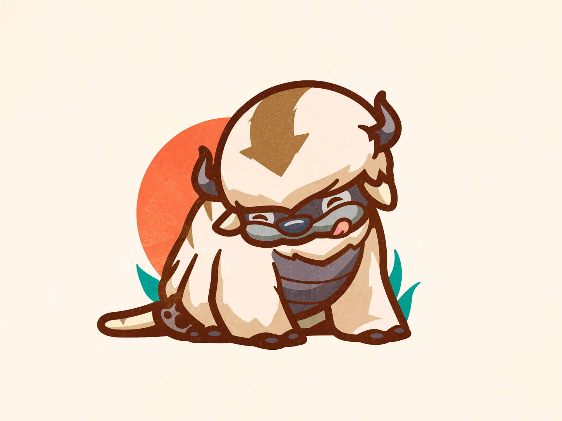 Appa flying bison air illustration last airbeder aang teamavatar anime.jpg