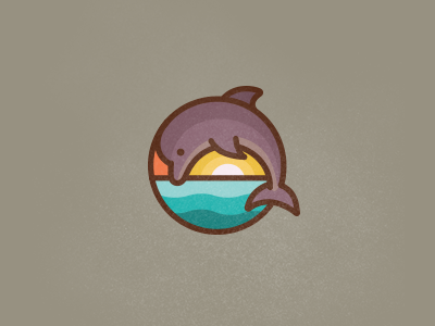 Dolphin colorful sea sun nature dolphin.png