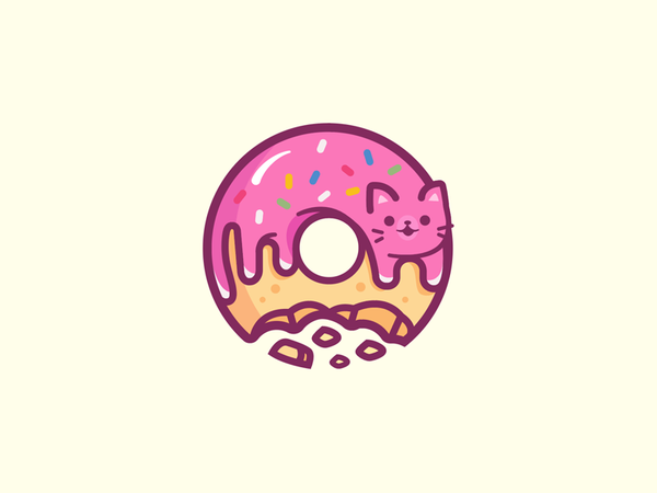 Donut Cat mascot friendly character happy brand smile colorful cute fu.png