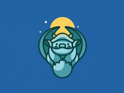 Gargoyle blue creative illustrative branding identity funny cute chara.png