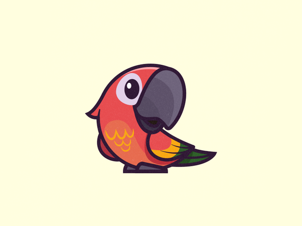 Happy Parrot nature happy sky pet animal cartoon illustration logo ide.png