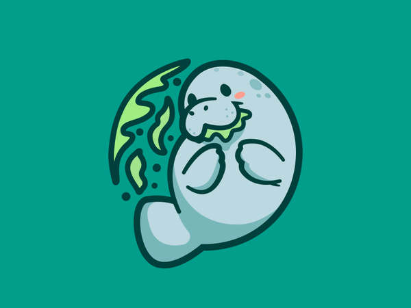 Manatee friendly cute water happy smile character cartoon food manatee.png