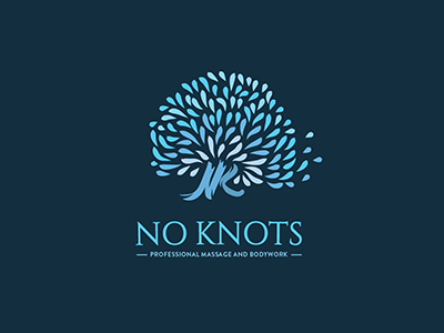 No Knots mark branding logo design leaf nature illustration logo spa t.png