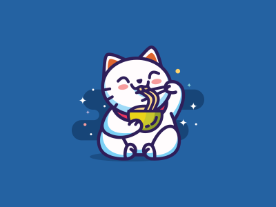 Neko fun cute lucky neko noodle cat.png