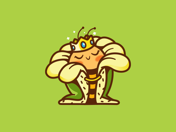 Queen Bee identity logo symbol illustration fun outline honey beauty c.png