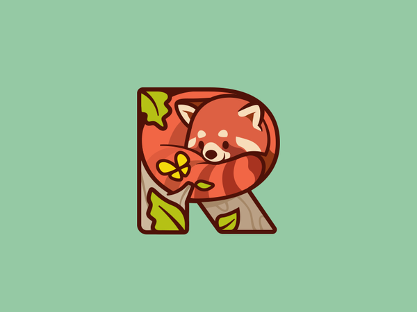 Red Panda mascot nature animal character happy cute smile icon mark br.png