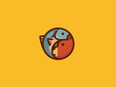 Salmon  Bear animal identity logotype icon bear salmon illustration lo.png