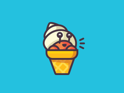 Surprise! sweet animal crab hermit cute ice cream.png