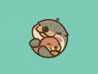 Teething Baby icon mark illustration symbol love baby mom otter animal.png