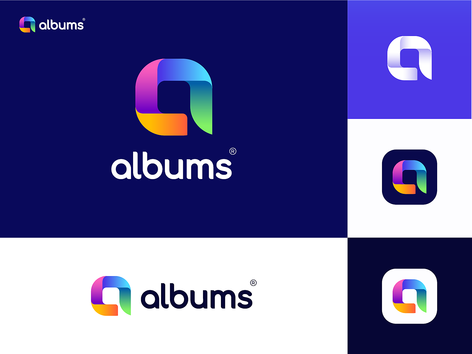albums v2 brand identity brand design letter logo album simple colorfu.png