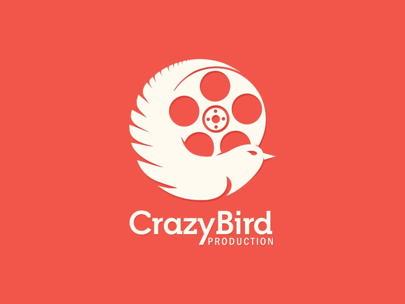 Crazy Bird record production crazy movie film bird logo.webp