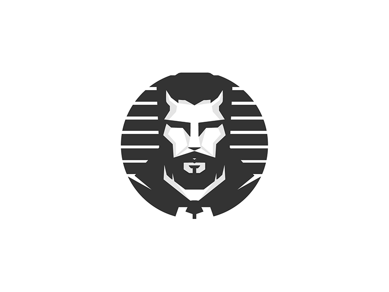Devil Pro strong man logo man black and white logo professional devil..webp