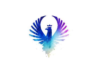 Eagle paint drop logo eagle watercolor studio creative colorful color.webp