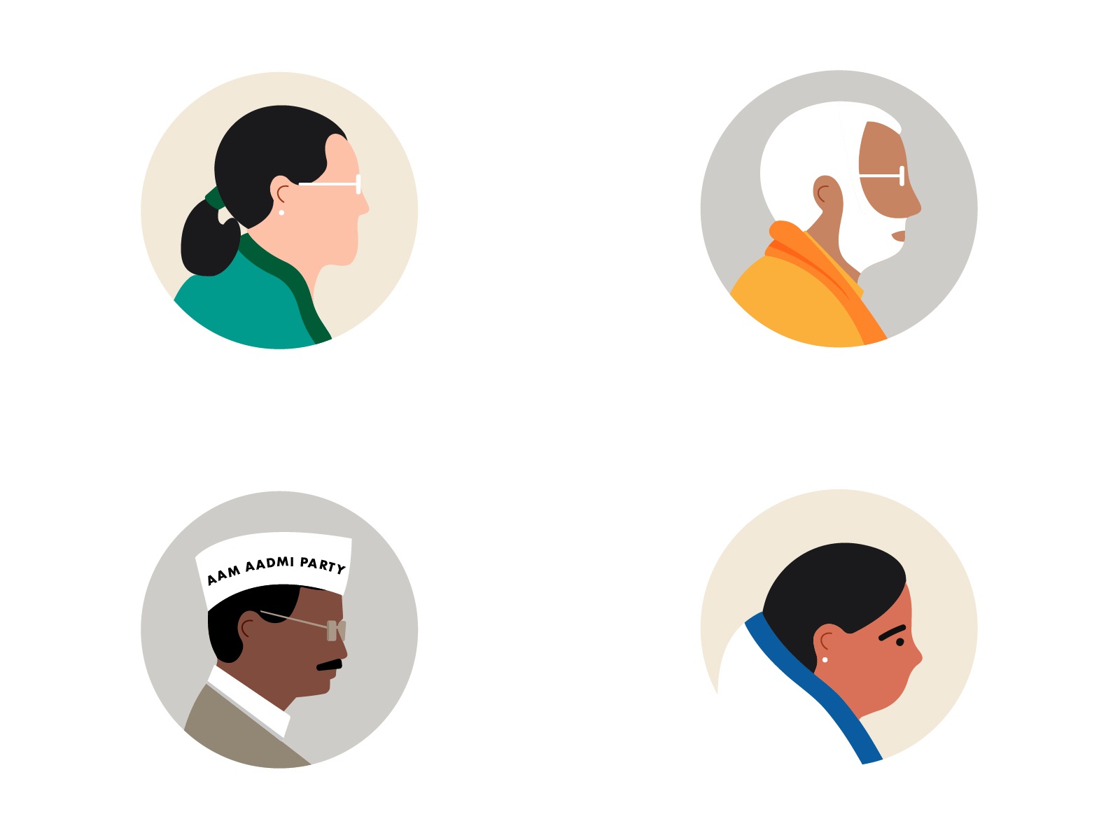 Indian Political Figures character face party modi politicians editori.jpg