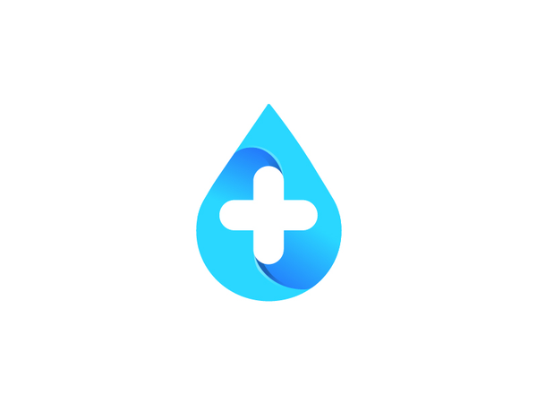 Med Drop wellness gradient fold health plus drop logo medical med.webp