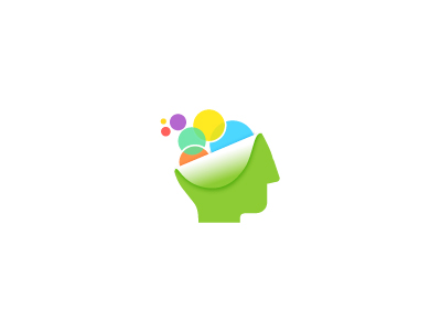 WIP brain ideas bubbles colorful fold peel human head logo unused.webp